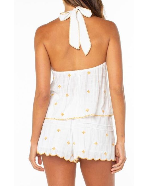 Roxy White Fairweather Halter Top