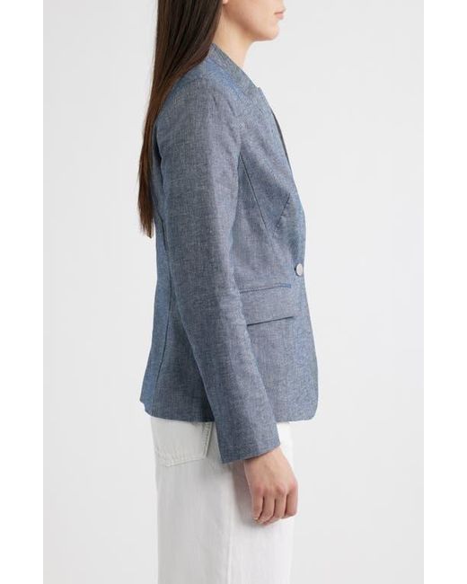 Halogen® Blue One-Button Blazer