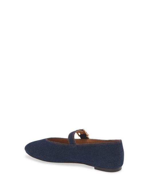 Madewell Blue The Remy Denim Mary Jane Flat