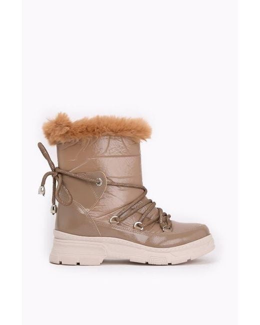 Prologue Shoes Brown Rosie Fur Lined Boot