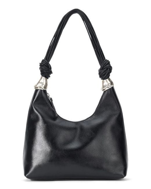 Staud Black Cuff Leather Shoulder Bag