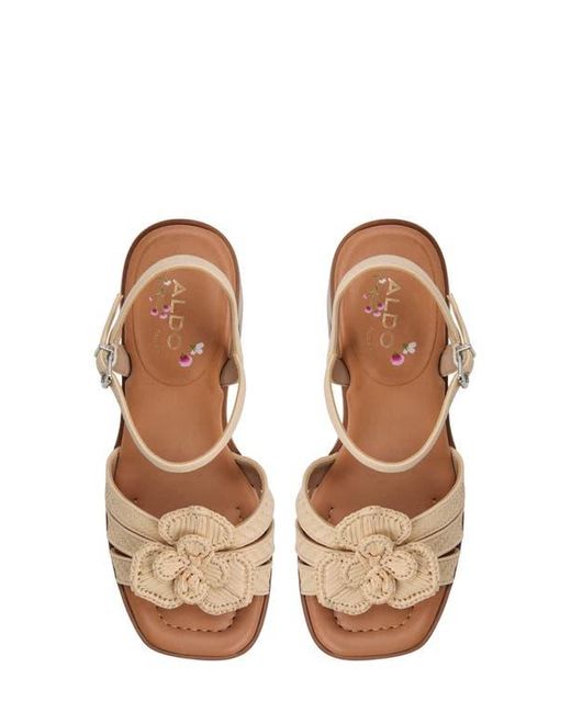 ALDO Brown Beachbloom Ankle Strap Platform Sandal