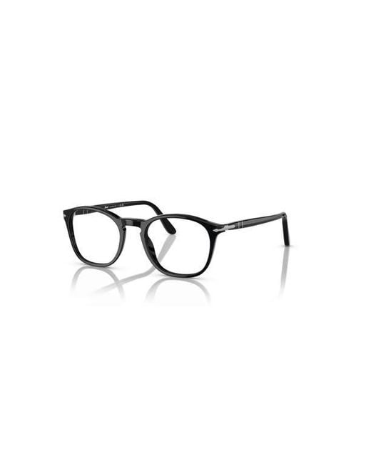 Persol Black 50Mm Square Optical Glasses for men