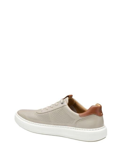 Johnston & Murphy White Anders Perforated Sneaker for men