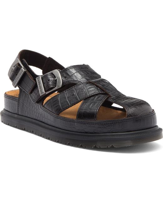 Dr. Martens Archive Fisherman Sandal in Black | Lyst