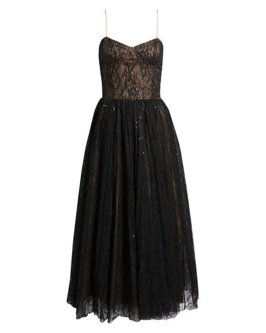 Lucy Paris Kelly Sequin Lace Cocktail Dress in Black | Lyst