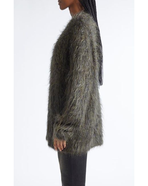 R13 Black Oversize Kid Mohair Blend Boyfriend Cardigan