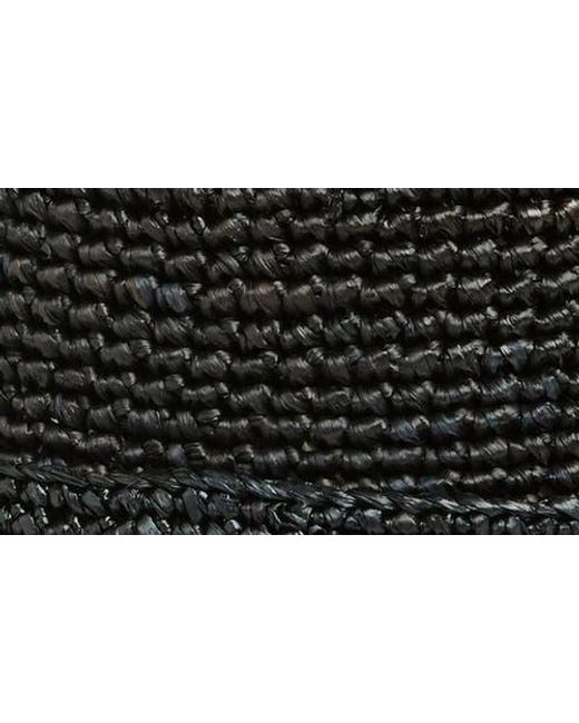 Rag & Bone Black Lela Packable Straw Bucket Hat