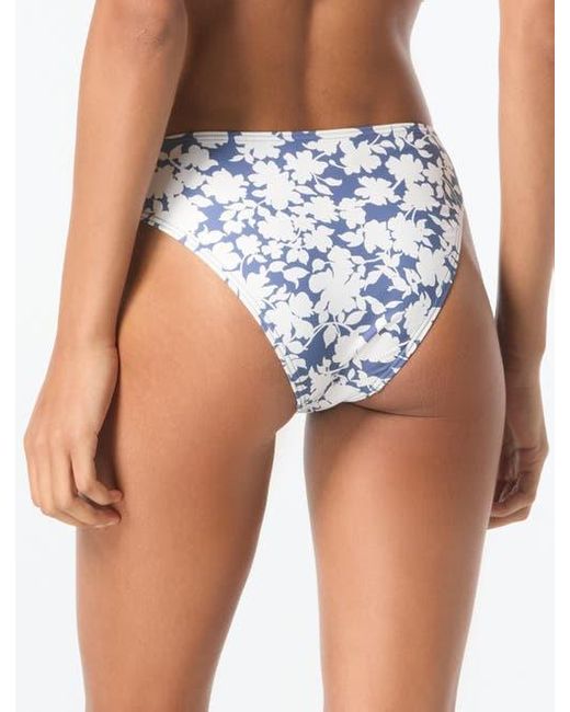 MICHAEL Michael Kors Blue Monotone Floral Classic Bikini Bottom