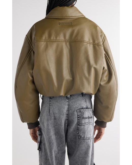 Acne Brown Onnea Coated Bomber Jacket