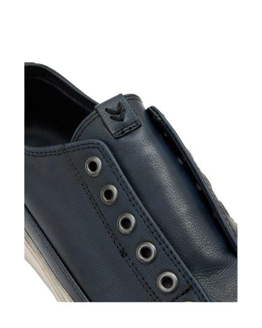 John Varvatos Blue Laceless Low Top Sneaker for men