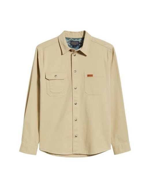 Pendleton Natural Cotton Stretch Twill Work Shirt for men
