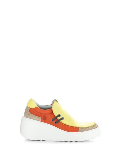 Fly London White Davy Platform Wedge Sneaker