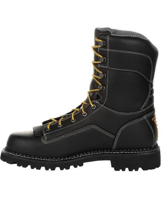 Georgia Boot Black Amp Lt Logger Composite Toe Waterproof Work Boot for men