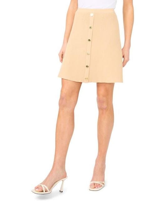 Halogen® Natural Rib A-Line Miniskirt