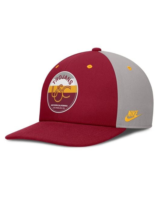Nike Red Usc Trojans Prep Pro Performance Snapback Hat for men