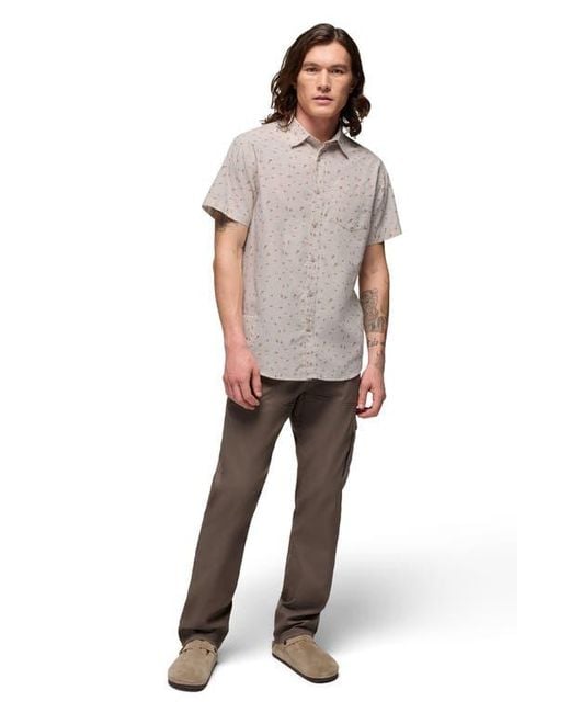 Prana Gray Stretch Zion Cargo Pants for men