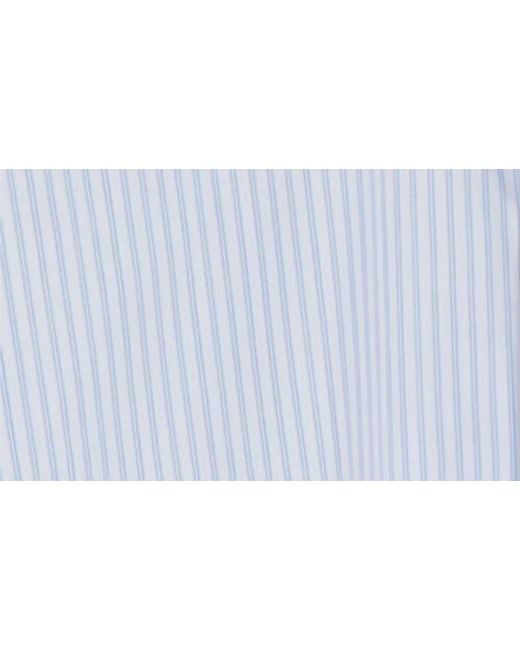 Dolce & Gabbana Blue Martini Fit Stripe Cotton Poplin Button-Up Shirt for men