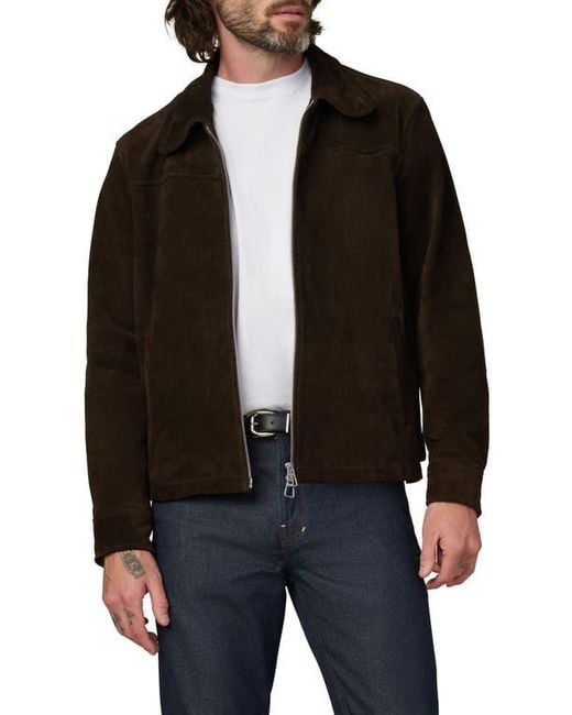 Joe's Jeans Black Suede Zip Jacket for men