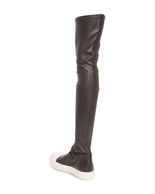 Rick Owens Black Stocking Sneaks Thigh High Sneaker