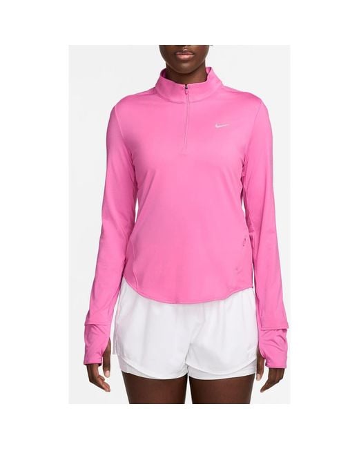Nike Pink Swift Dri-Fit Uv Half Zip Running Top