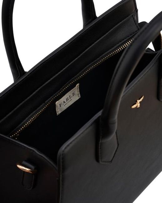 Fable England Black Grace Structured Tote
