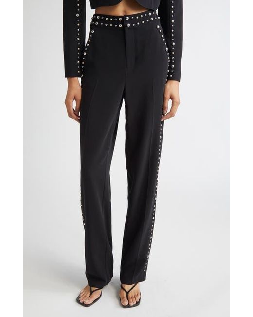 Cinq À Sept Black Olga Stud Detail Pants