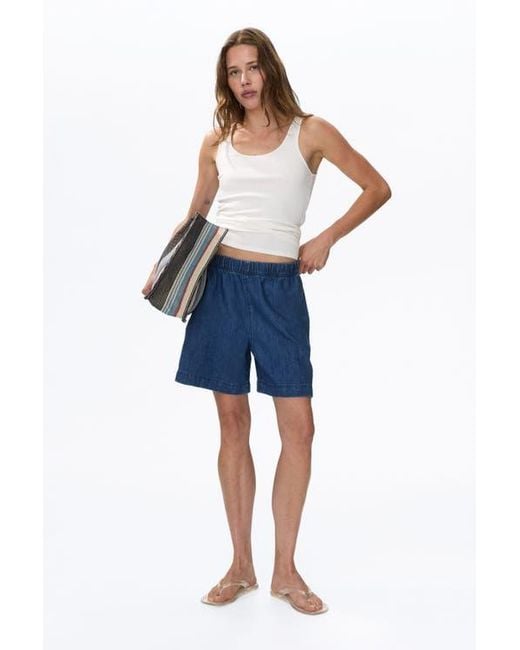 H&M Blue Denim Pull-On Shorts