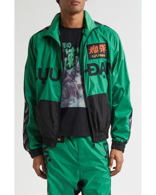 Lu'u Dan Green Windbreaker Track Jacket for men