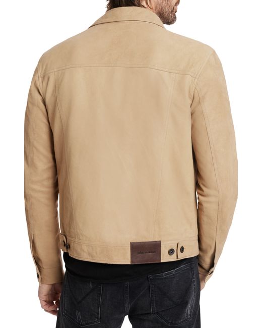 John Varvatos Natural Andrew Leather Trucker Jacket for men