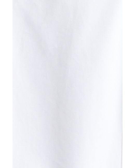 Alexander McQueen White Knotted Sleeve Cotton Shirtdress