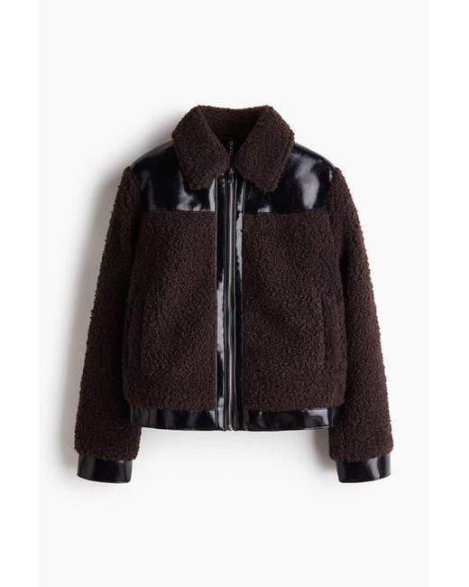 H&M Black Teddy Jacket