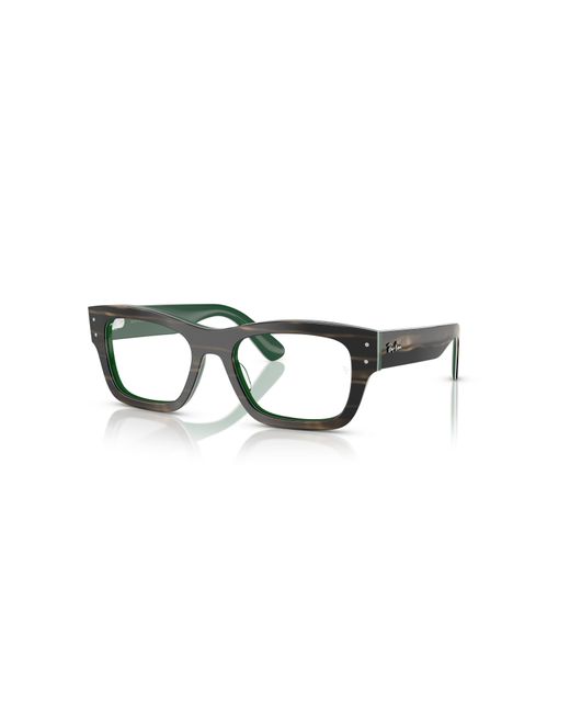 Ray-Ban Green 55Mm Rectangle Optical Glasses