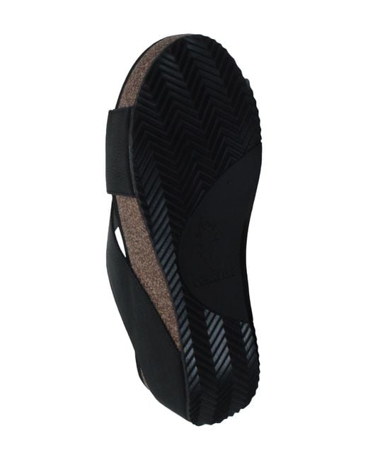 Volatile Black Firefly Water Resistant Wedge Platform Sandal
