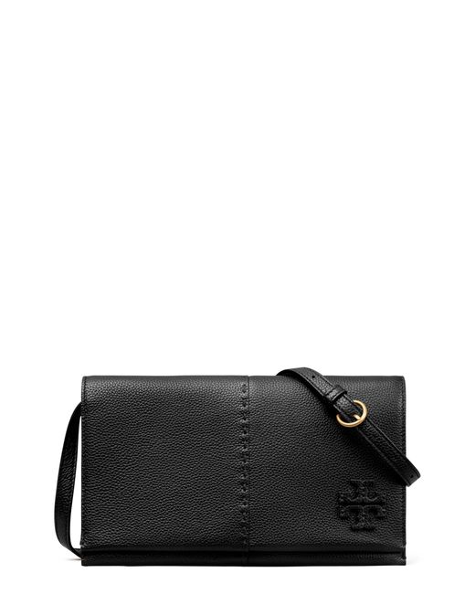 Tory Burch Mcgraw Leather Crossbody Bag in Black Lyst