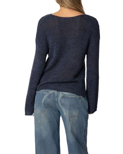 Edikted Blue Drop Shoulder Sweater