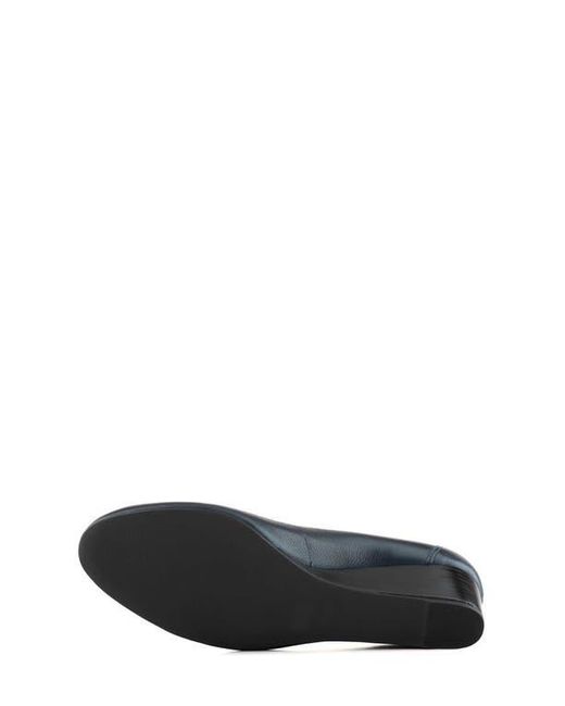 Marc Joseph New York Blue Prospect Leather Wedge Pump
