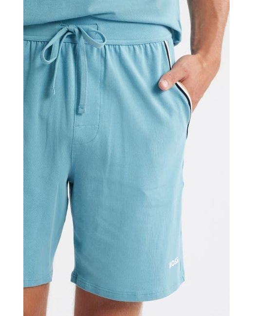 Boss Blue Unique Stretch Cotton Pajama Shorts for men
