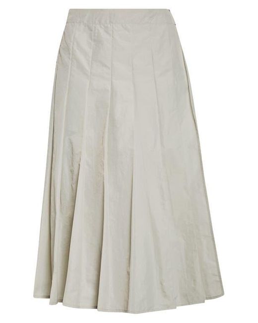 Renaissance Renaissance White Sequel Pleated Midi Skirt