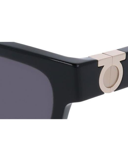 Ferragamo Blue 52Mm Modified Rectangular Sunglasses
