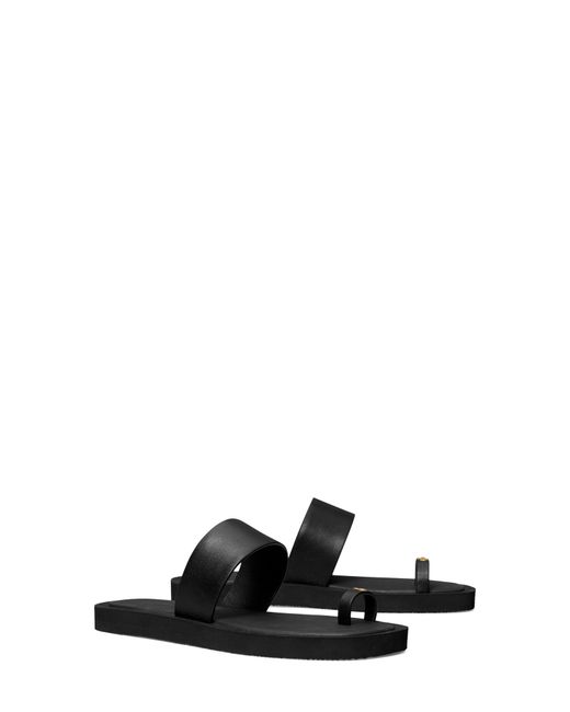 Tory Burch Black Toe Loop Sandal