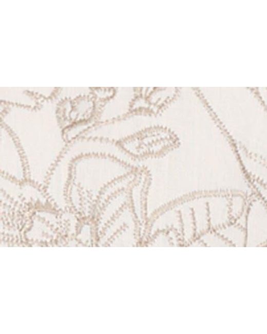 Tommy Bahama White Flora Fresco Bead Detail Linen Jacket