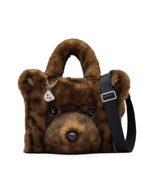 Marc Jacobs Brown The Medium Teddy Faux Fur Tote