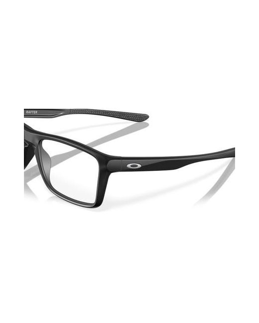 Oakley Black 55Mm Rectangle Optical Glasses for men