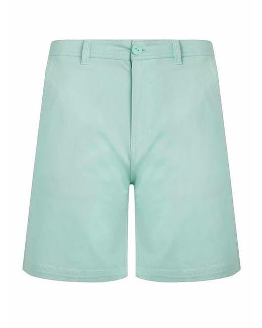 Weird Fish Blue Rayburn Flat Front Shorts for men