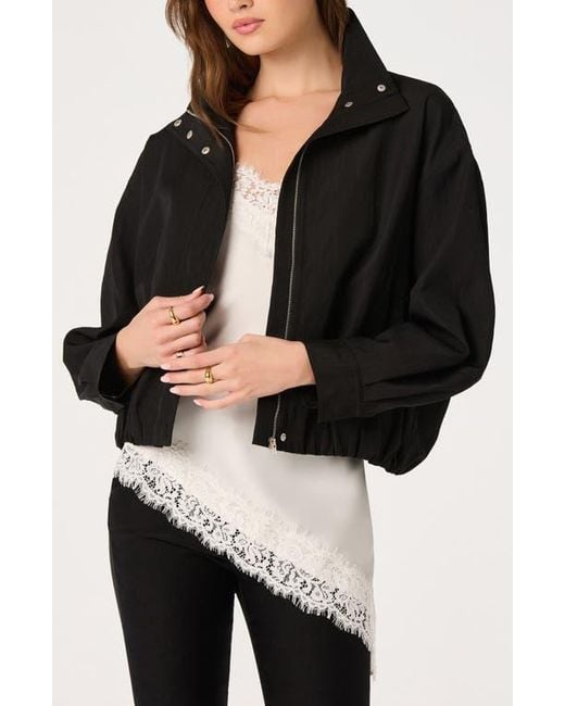 Astr Black Collins Bomber Jacket