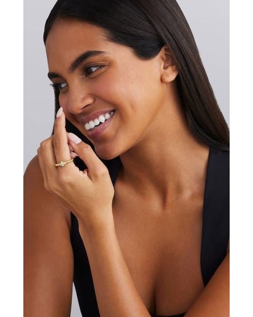 Lagos Metallic Caviar Diamond Stacking Ring
