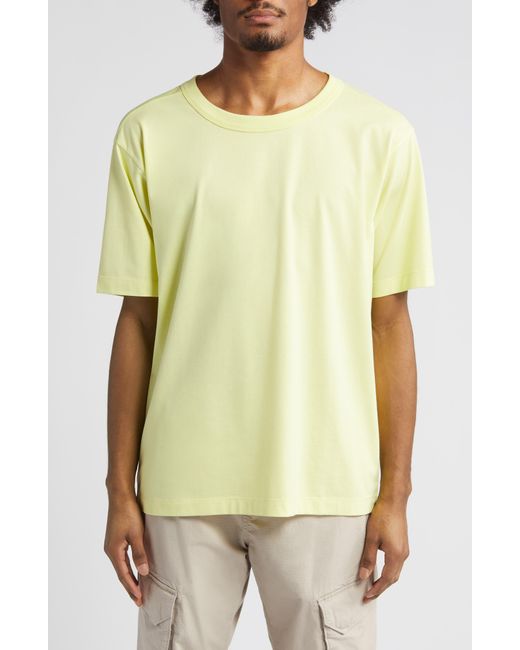 BP. Yellow Easy Crewneck Short Sleeve T-shirt for men