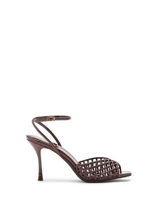 Jeffrey Campbell Brown Lattix Ankle Strap Jelly Sandal