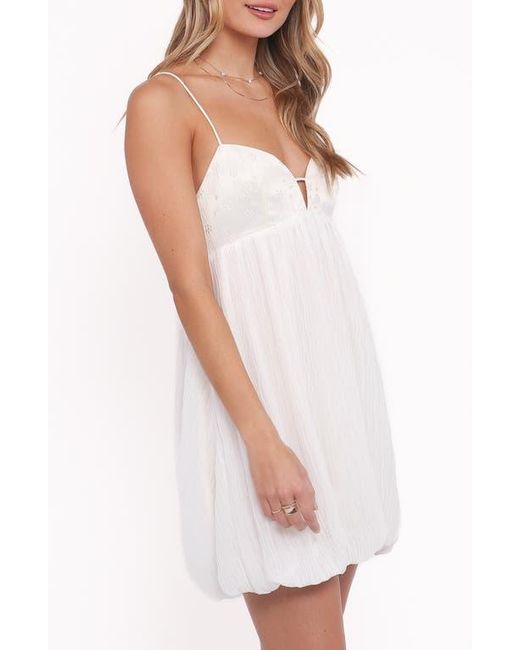 Petal & Pup White Lorna Bubble Hem Babydoll Minidress